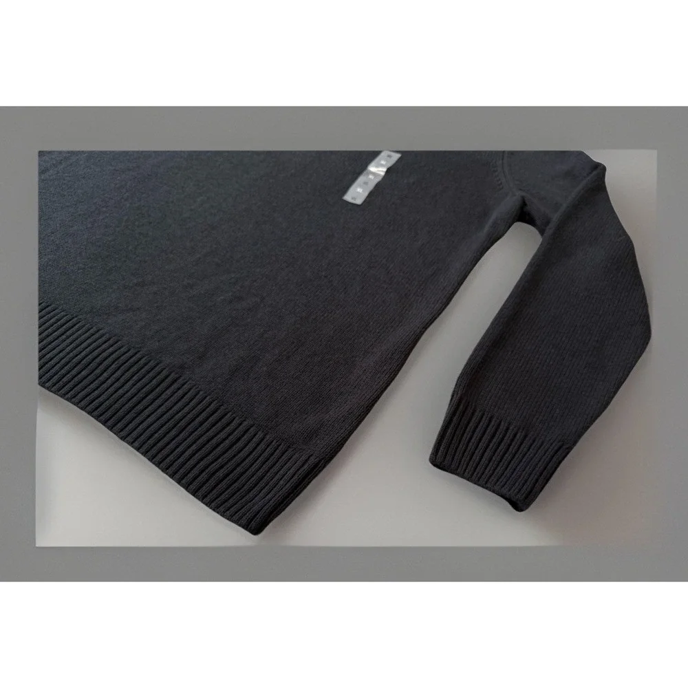 NWT‎ Sonoma Quarter Zip Black Sweater Mens Size XL